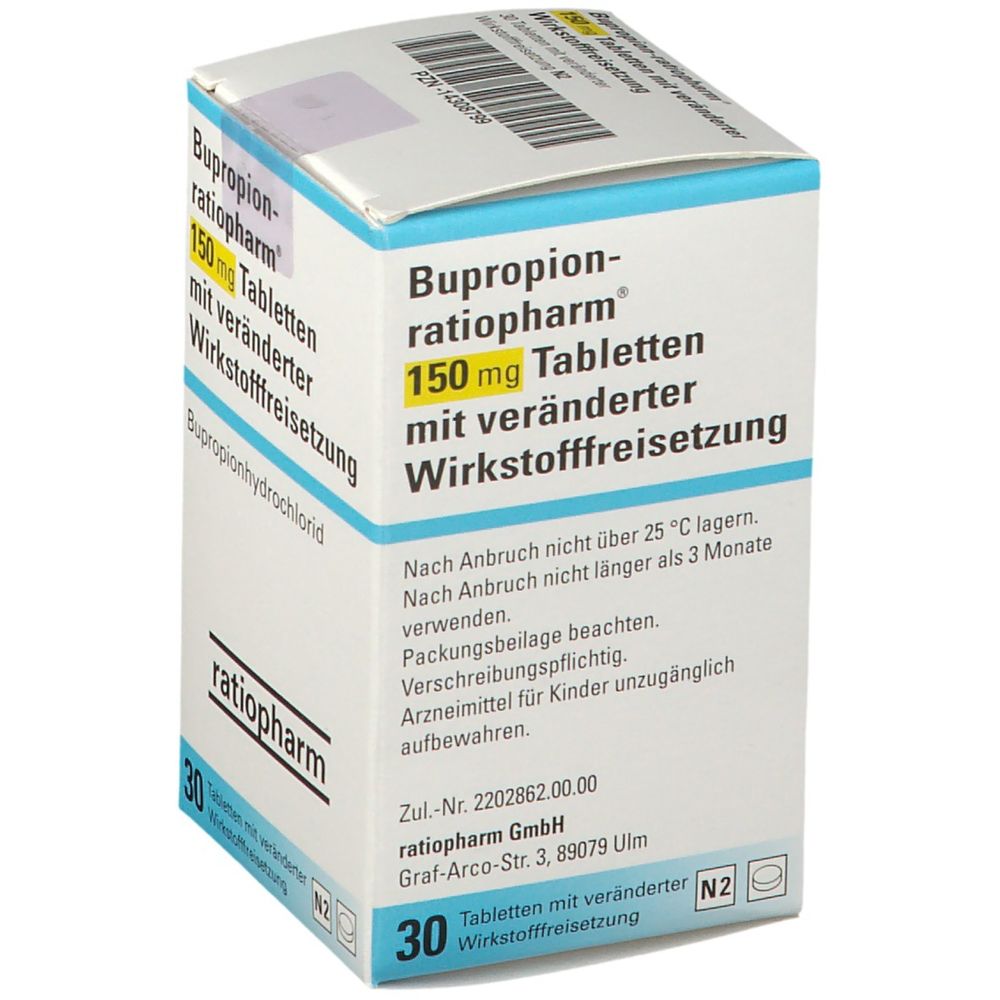 Bupropion Ratiopharm 150 Mg 30 St Shop Apotheke