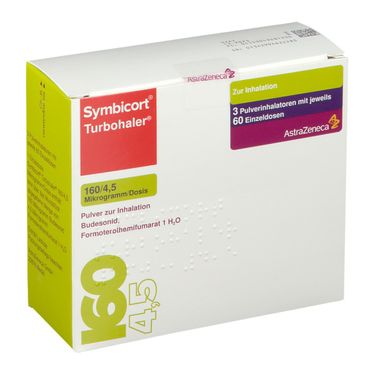 Symbicort Turbohaler 160 4 5 µg Dosis 60ED 3 St mit dem E Rezept