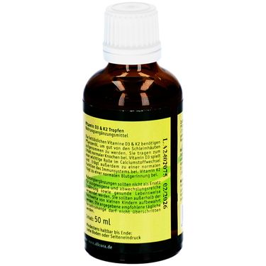 Allcura Vitamin D3 K2 Tropfen 50 Ml Shop Apotheke