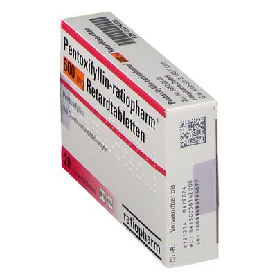 Pentoxifyllin Ratiopharm 600 Mg 20 St Mit Dem E Rezept Kaufen Shop