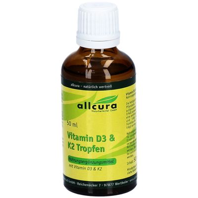 Allcura Vitamin D3 K2 Tropfen 50 Ml Shop Apotheke