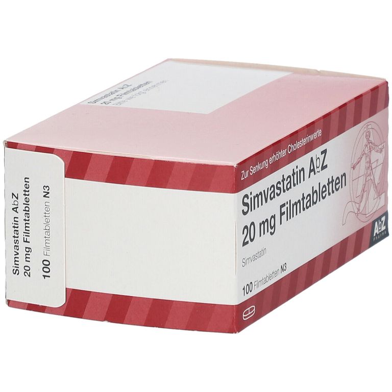 Simvastatin AbZ 20Mg 100 St Mit Dem E Rezept Kaufen Shop Apotheke