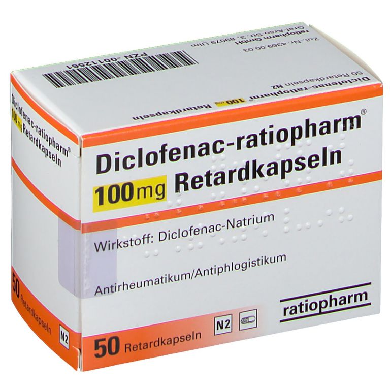 Diclofenac Ratiopharm 100 Mg 50 St Mit Dem E Rezept Kaufen Shop Apotheke