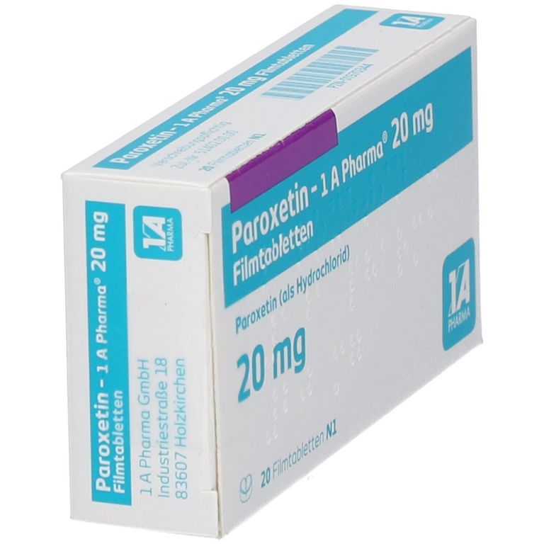 Paroxetin 1A Pharma 20Mg 20 St Mit Dem E Rezept Kaufen Shop Apotheke