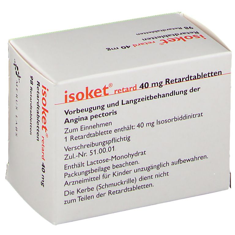 Isoket Retard 40 Mg 98 St Mit Dem E Rezept Kaufen Shop Apotheke