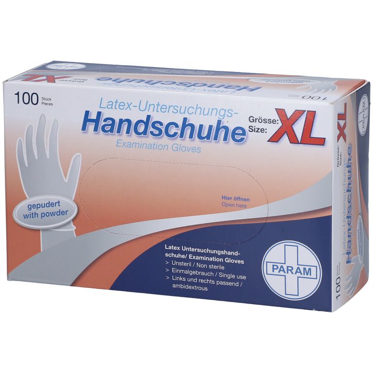 Handschuhe Einmal Latex Gepudert Xl St Shop Apotheke