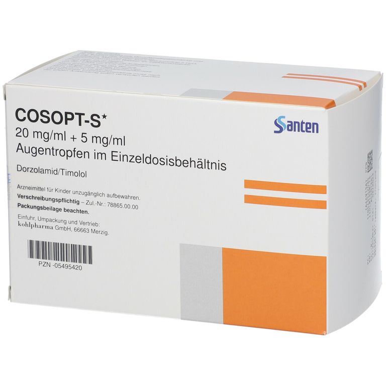 COSOPT S 20 Mg Ml 5 Mg Ml Augentr I Einzeldosisbe 120x0 2 Ml Mit Dem E