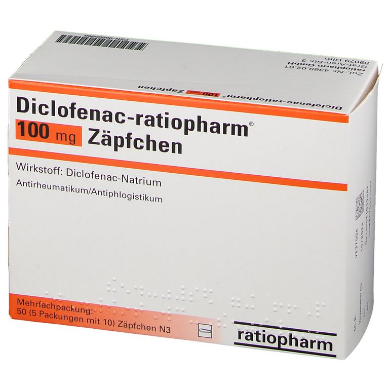 Diclofenac Ratiopharm Mg Z Pfchen St Mit Dem E Rezept Kaufen