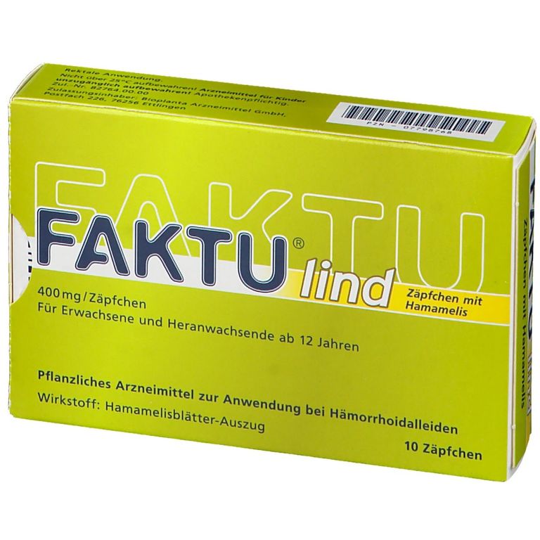 FAKTU lind Zäpfchen mit Hamamelis 10 St Shop Apotheke