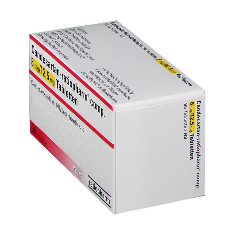 Candesartan Ratiopharm Comp 8 Mg 12 5 Mg 98 St Mit Dem E Rezept