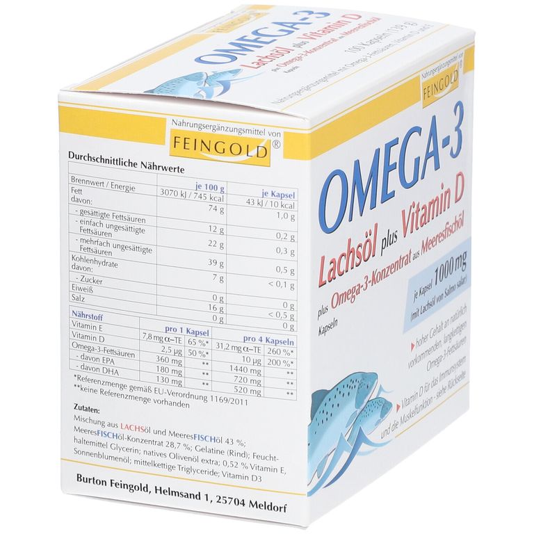 Omega 3 Lachsöl plus Vitamin D und Omega 3 100 St Shop Apotheke