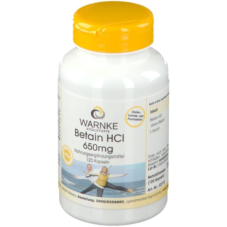 Betain HCL 650 Mg 120 St Shop Apotheke