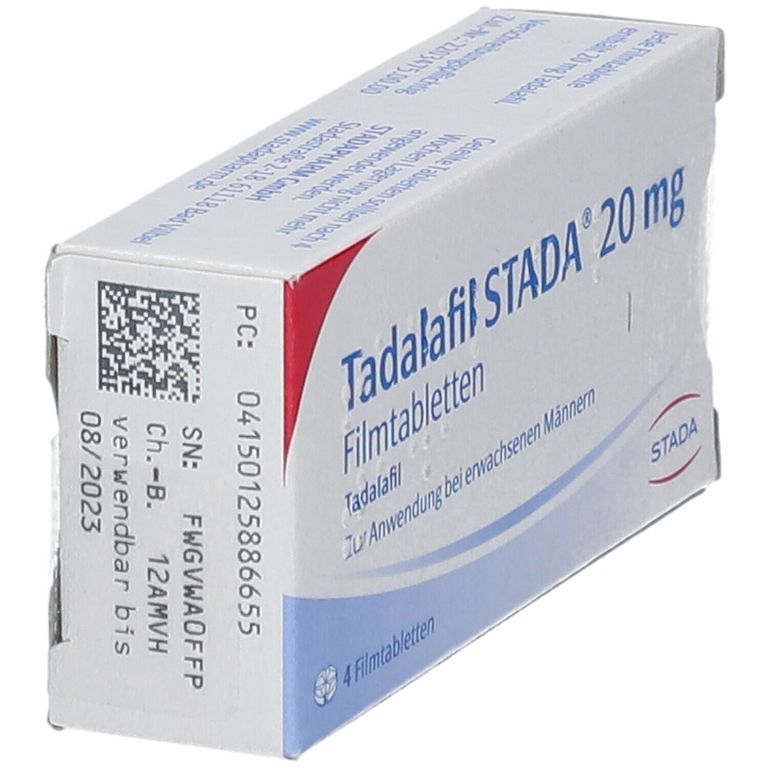 Tadalafil STADA 20 Mg 4 St Mit Dem E Rezept Kaufen Shop Apotheke