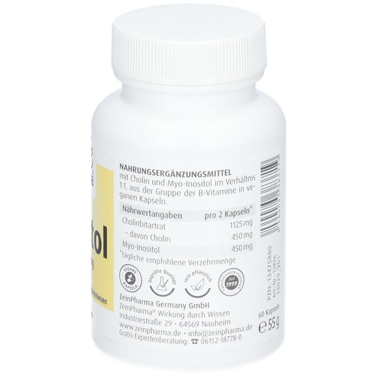 Zeinpharma Cholin Inositol Kapseln Mg St Shop Apotheke