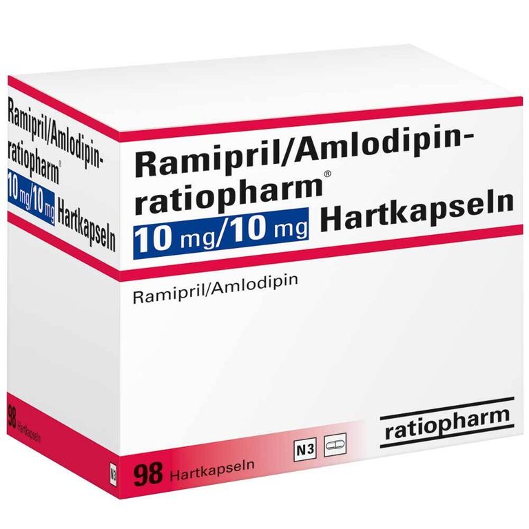 Ramipril Amlodipin Ratiopharm 10 Mg 10 Mg 98 St Mit Dem E Rezept