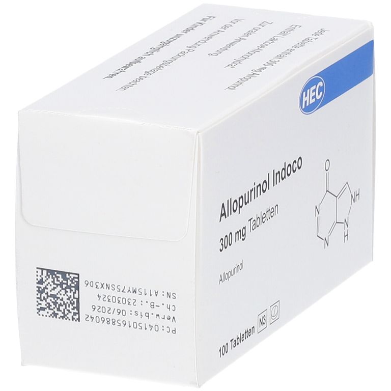 Allopurinol Indoco 300 Mg 100 St Mit Dem E Rezept Kaufen Shop Apotheke