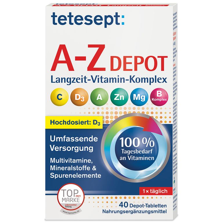 Tetesept A Z DEPOT Langzeit Vitamin Komplex 40 St Shop Apotheke