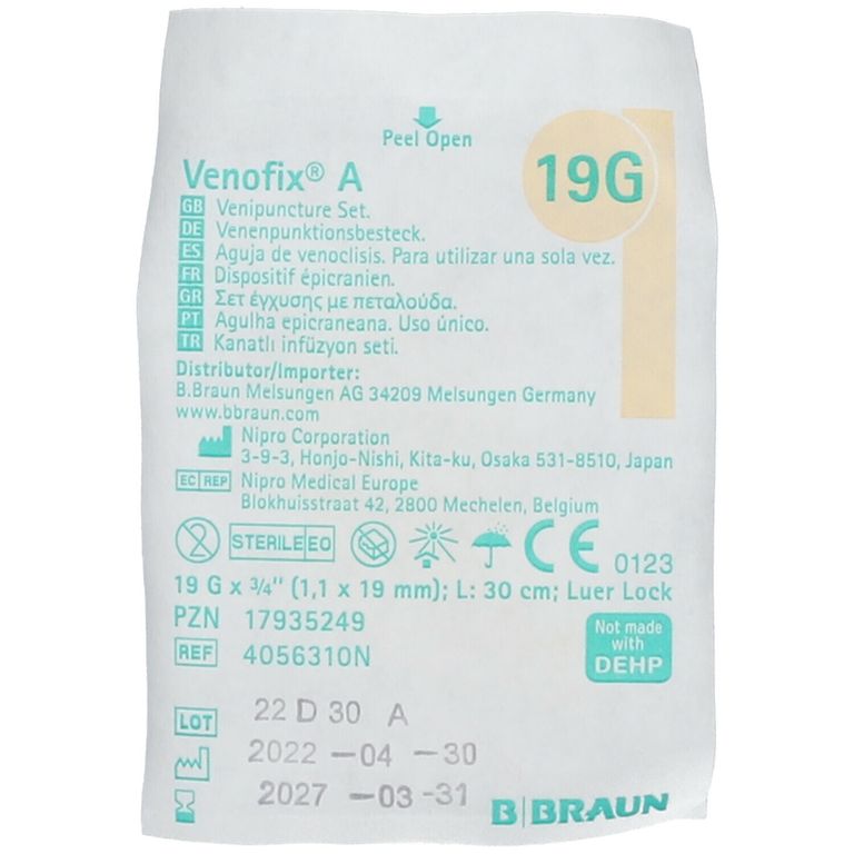 Venofix Venenpunktionsbesteck 19 G 1 1 X 19 Mm Creme 1 St Shop Apotheke