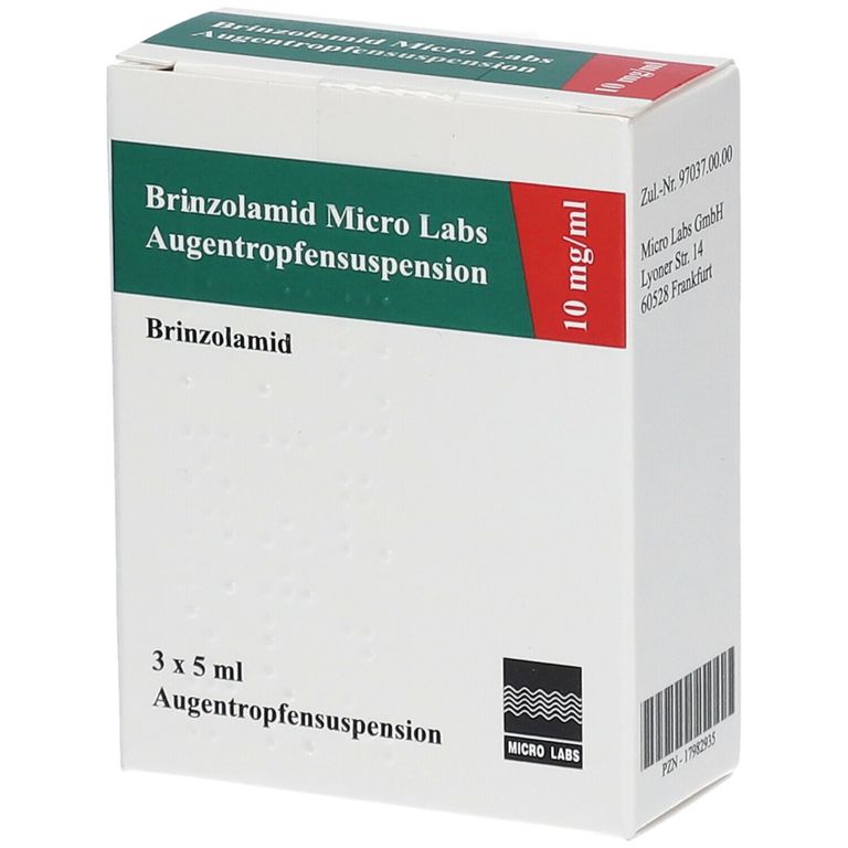 BRINZOLAMID Micro Labs 10 Mg Ml Augentropfensusp 3x5 Ml Mit Dem E