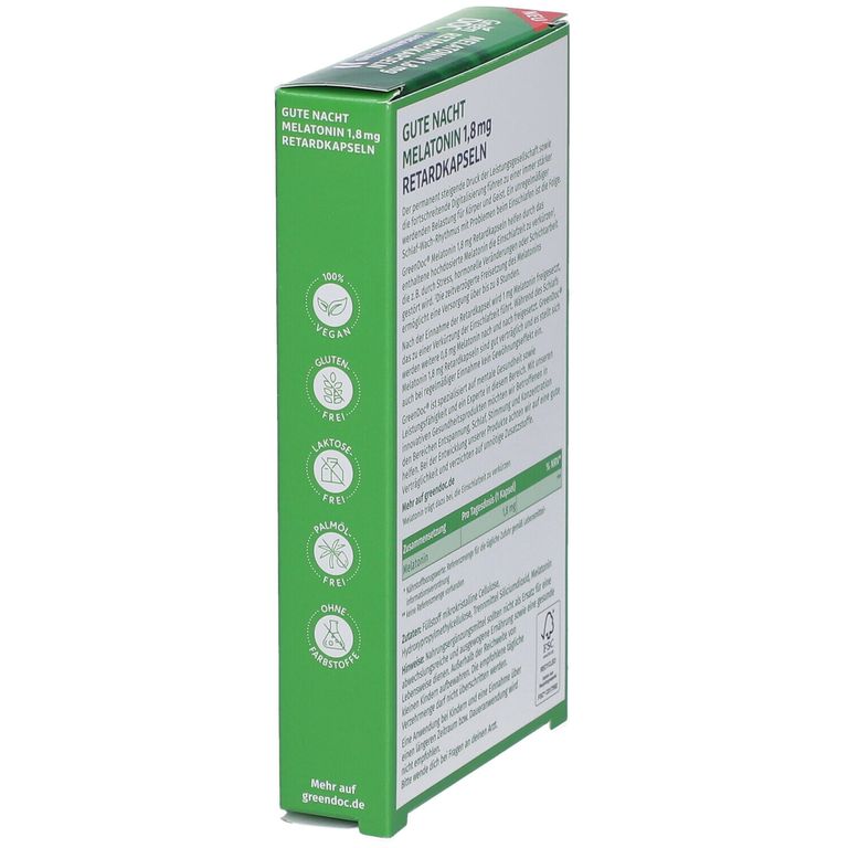 Greendoc Melatonin Mg Retardkapseln St Shop Apotheke