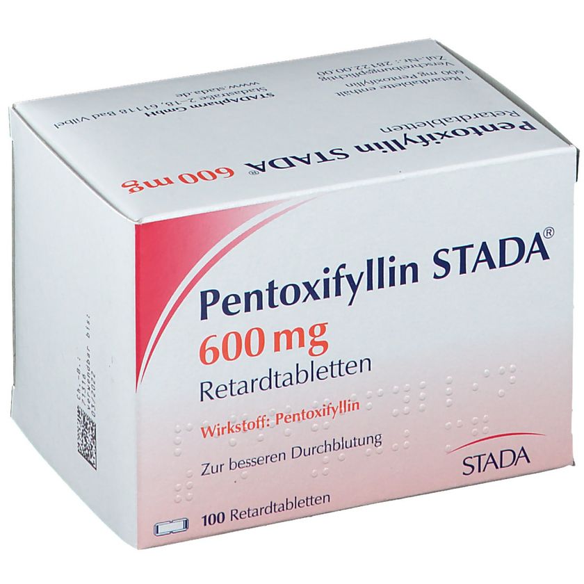 Pentoxifyllin STADA 600 Mg Retardtabletten 100 St Shop Apotheke