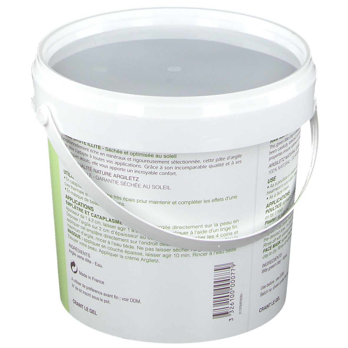 Argiletz Pâte argile verte 1 5 kg shop apotheke ch