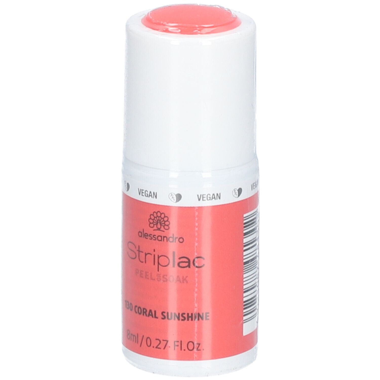 Alessandro International StripLac Peel Or Soak 8 Ml 130 Coral