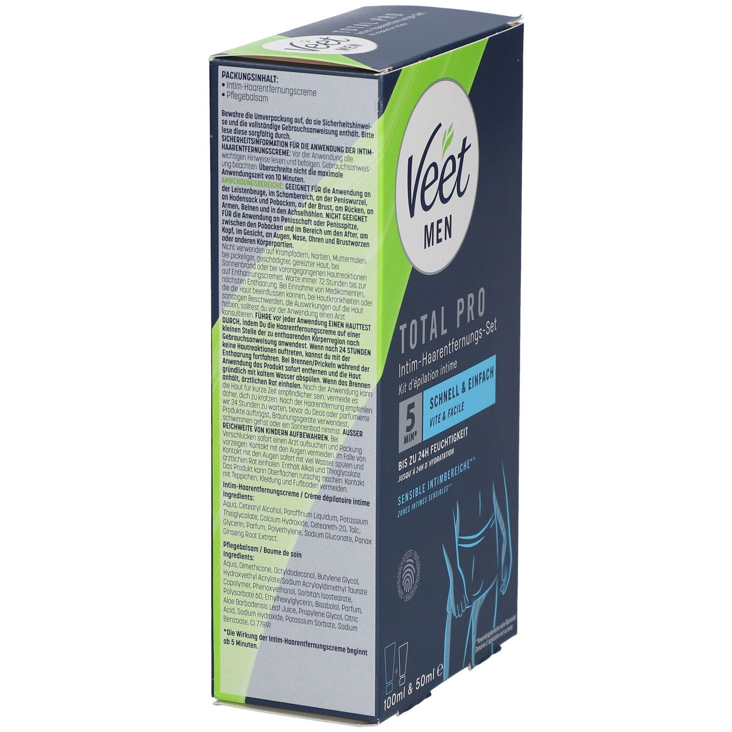 Veet Men Total Pro Intim Haarentfernungs Set St Shop Apotheke