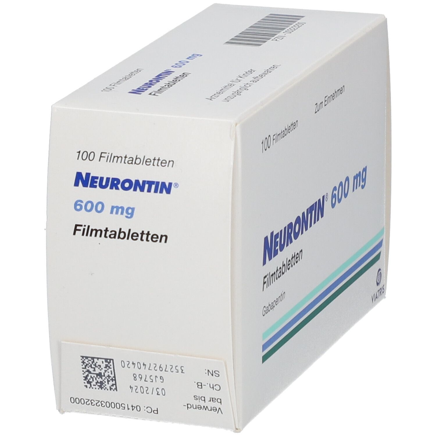 Neurontin 600 Mg 100 St Mit Dem E Rezept Kaufen Shop Apotheke