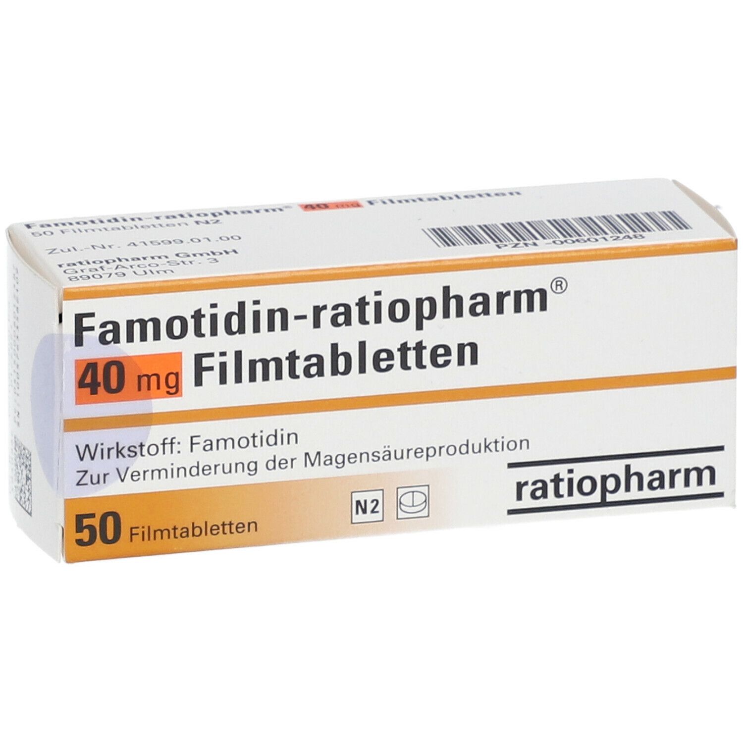 Famotidin Ratiopharm 40 Mg 50 St Mit Dem E Rezept Kaufen Shop Apotheke