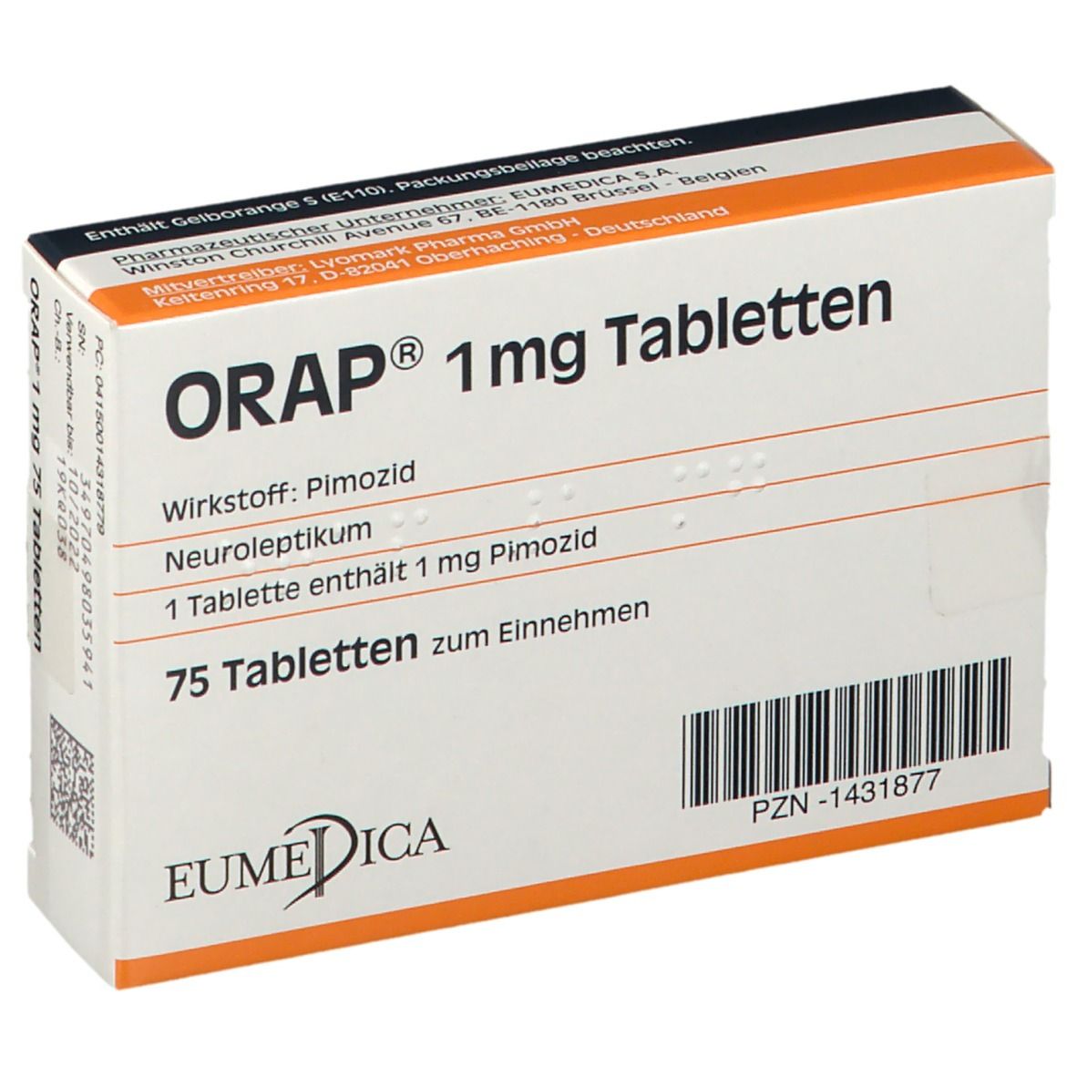 ORAP 1 Mg 75 St Mit Dem E Rezept Kaufen Shop Apotheke