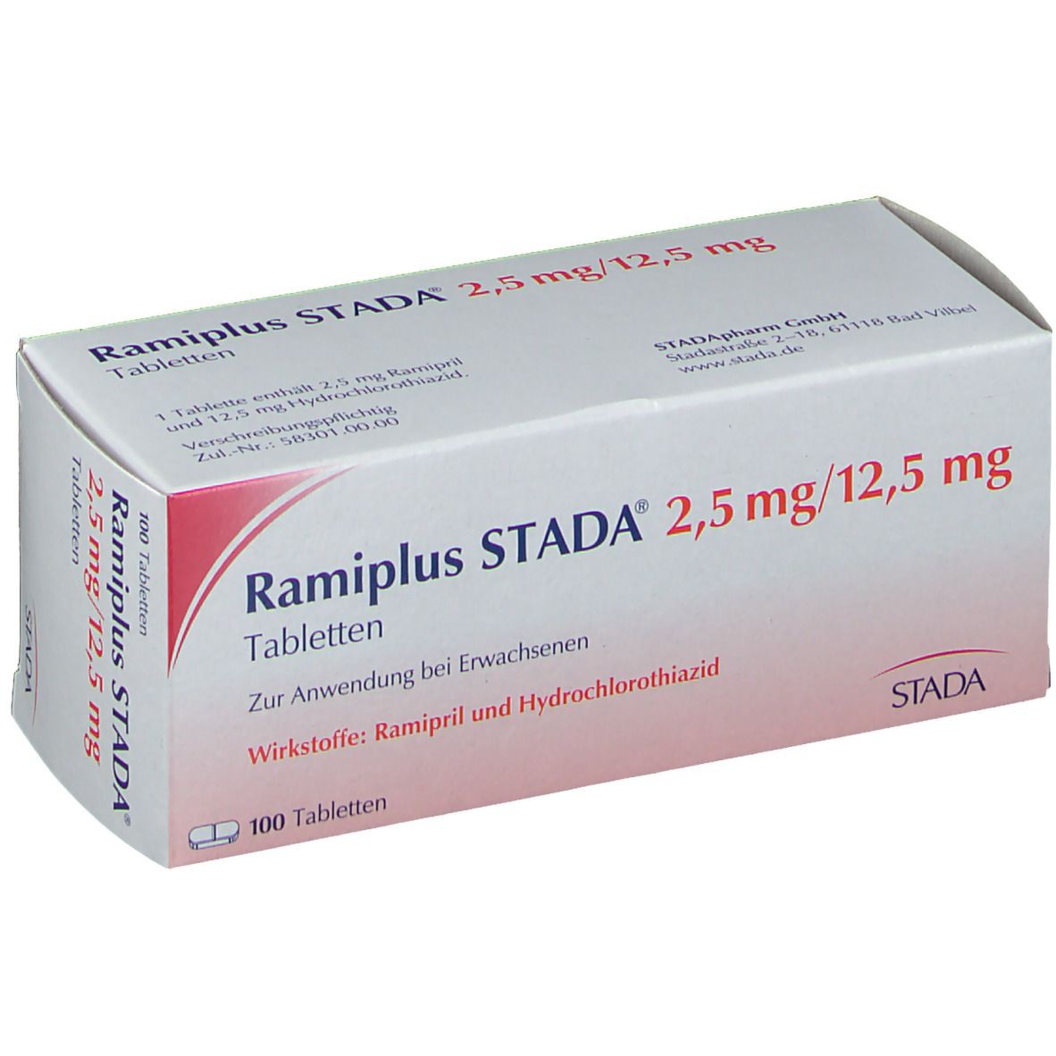 Ramiplus STADA 2 5 Mg 12 5 Mg 100 St Mit Dem E Rezept Kaufen Shop