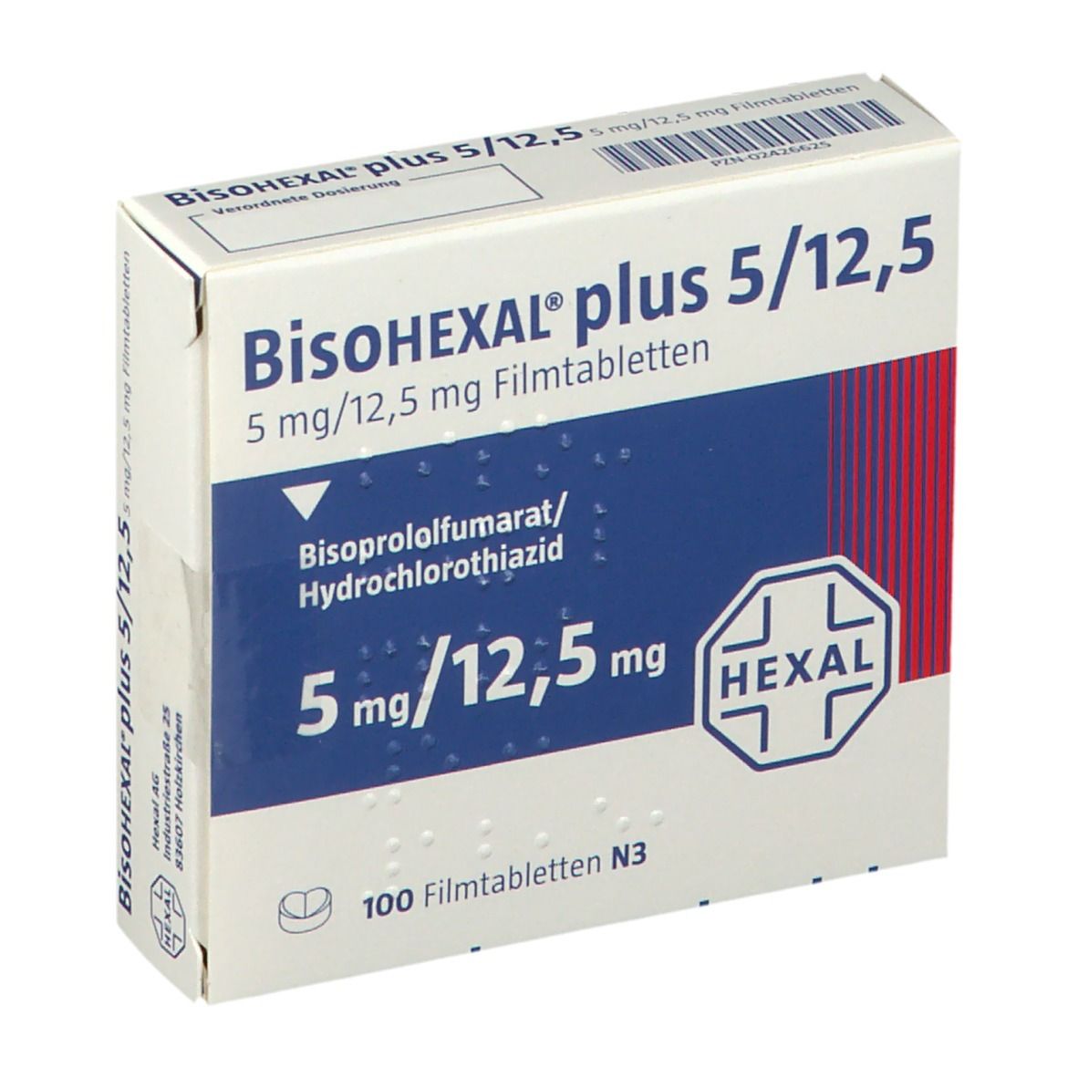 BisoHEXAL Plus 5 12 5 100 St Mit Dem E Rezept Kaufen Shop Apotheke