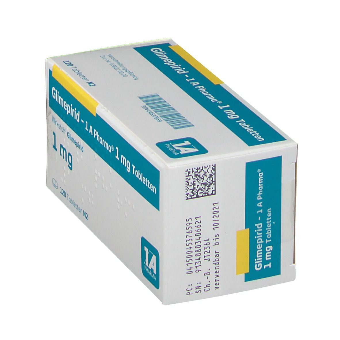 Glimepirid 1A Pharma 1Mg 120 St Mit Dem E Rezept Kaufen Shop Apotheke