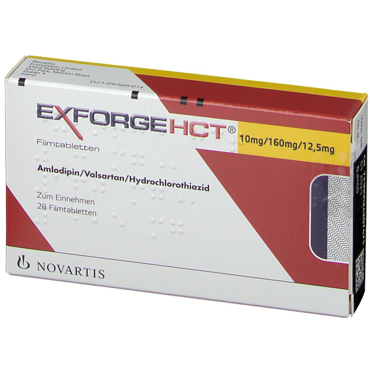 Exforge HCT 10 Mg 160 Mg 12 5 Mg 28 St Mit Dem E Rezept Kaufen Shop