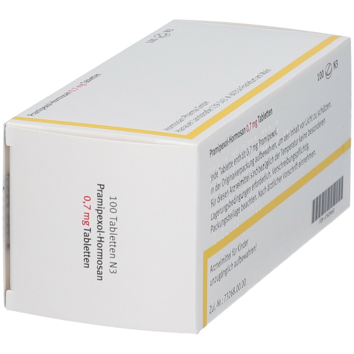 Pramipexol Hormosan 0 7 Mg 100 St Mit Dem E Rezept Kaufen Shop Apotheke