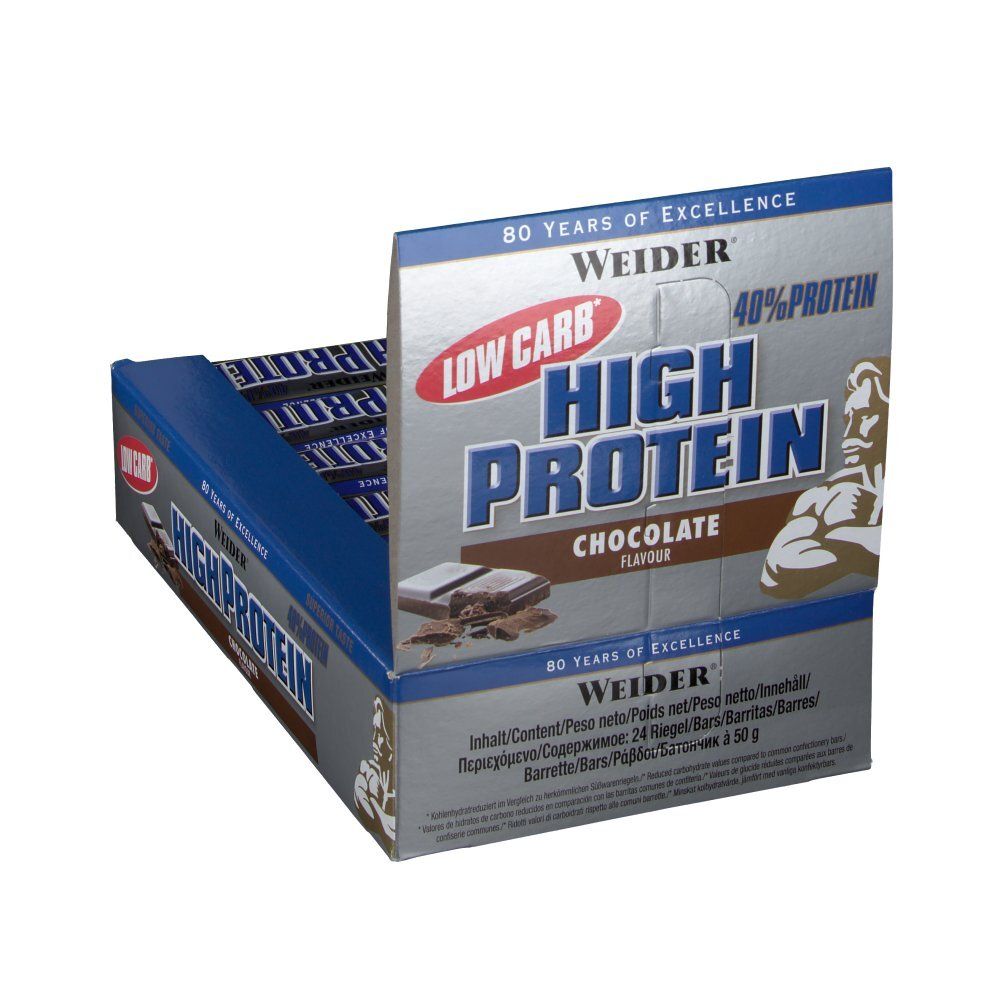 Weider High Protein Low Carb Schokolade Riegel X G Shop