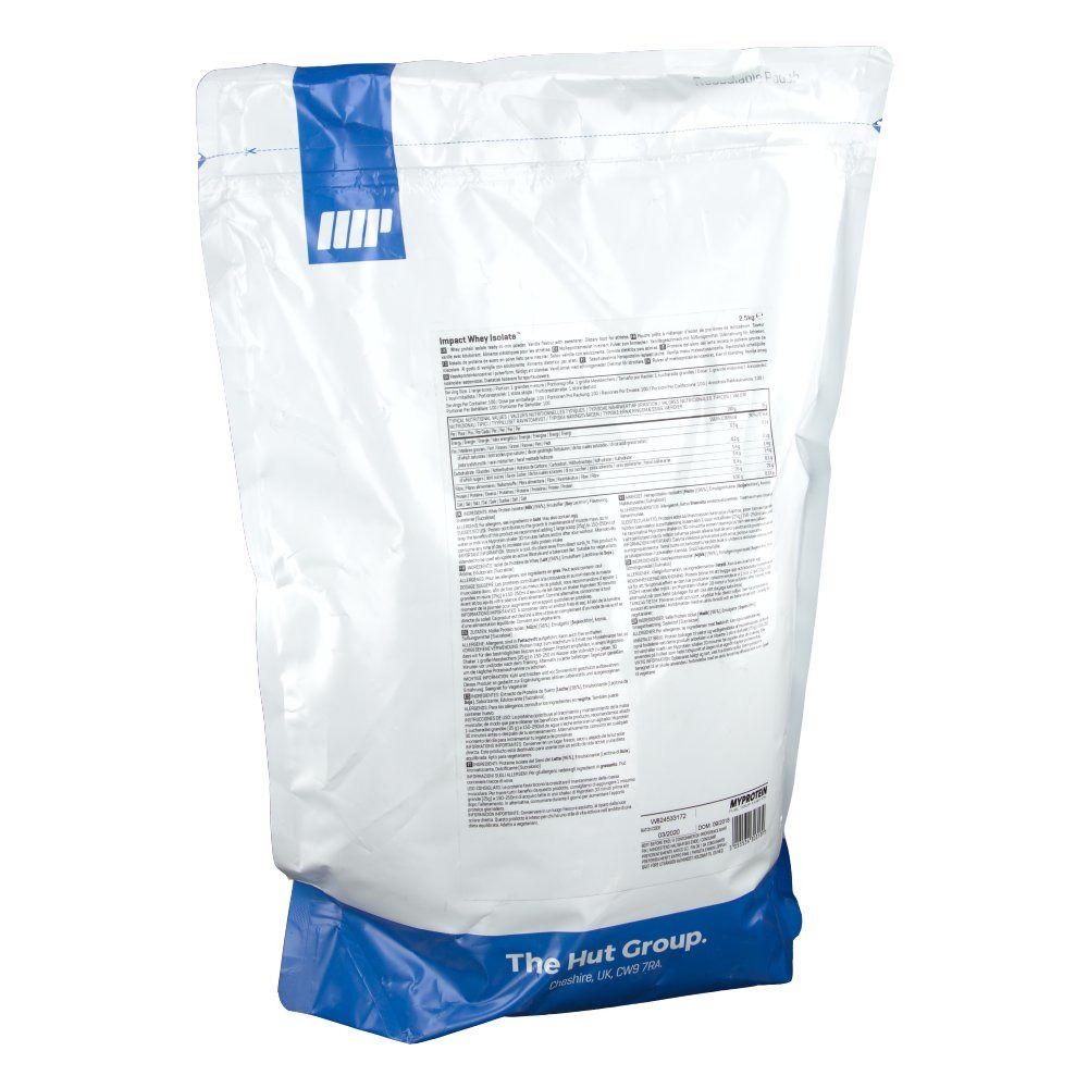 MyProtein Impact Whey Isolate Vanille Pulver 2500 G Shop Apotheke