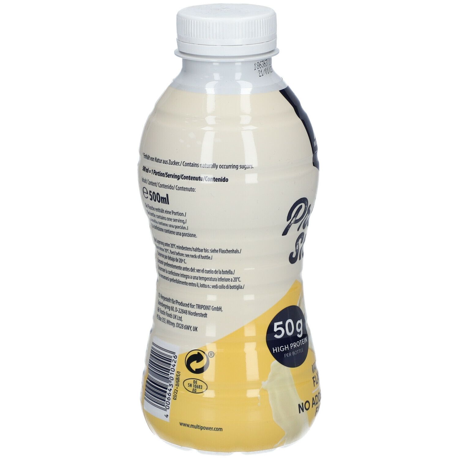 Multipower 50 G High Protein Shake Vanille 500 Ml Shop Apotheke