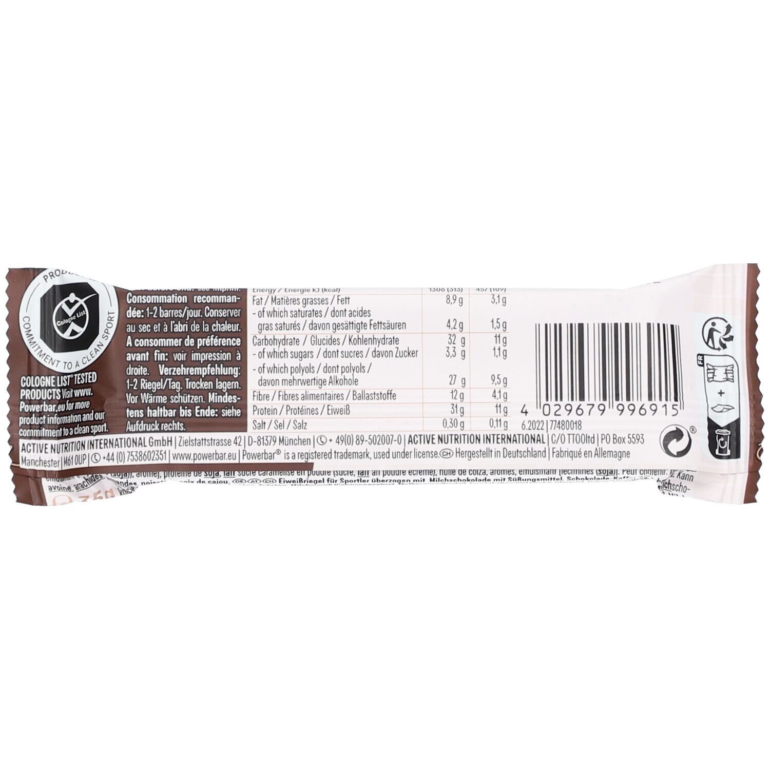 Powerbar Protein Plus Low Sugar Chocolate Espresso G Shop Apotheke