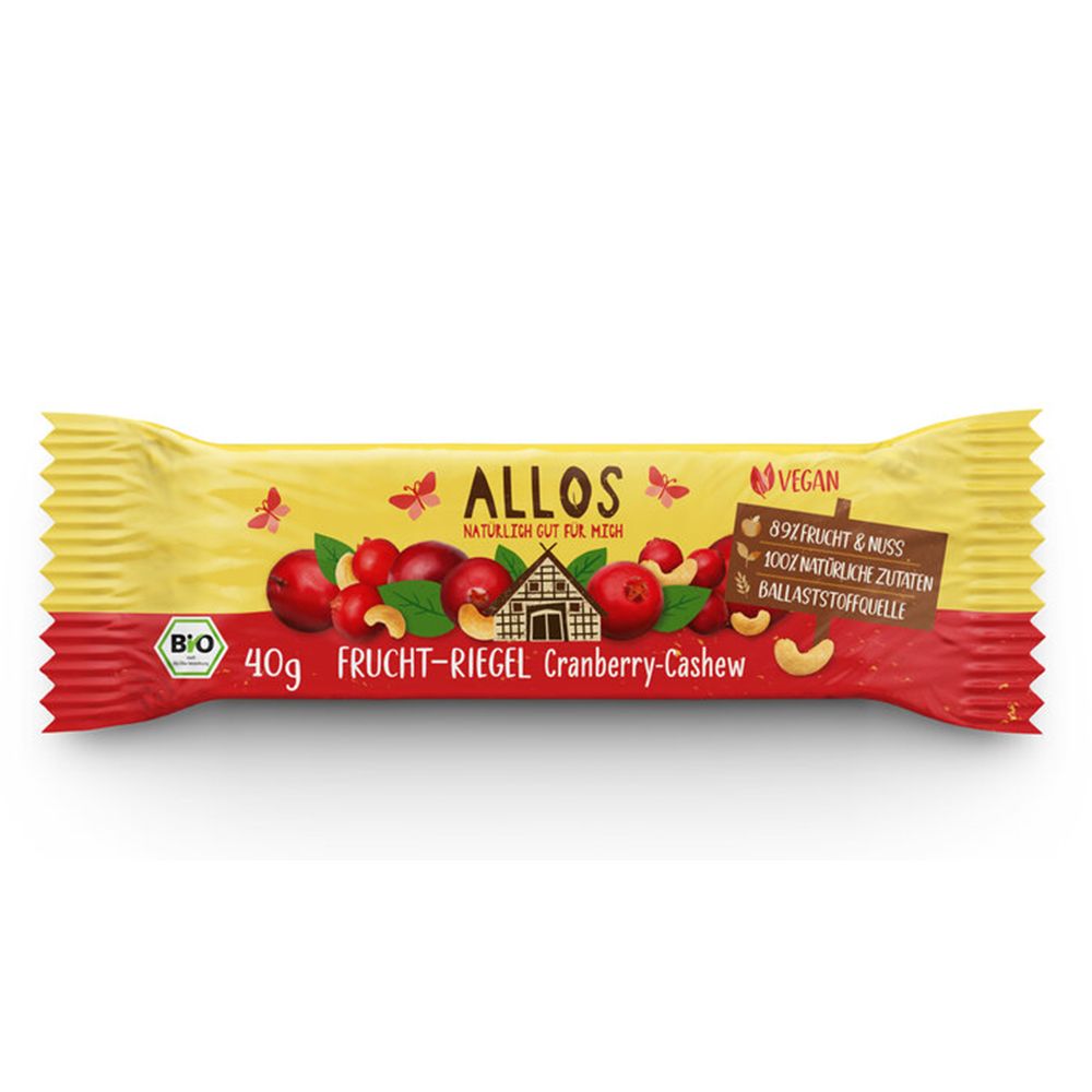 Allos Bio Frucht Riegel Cranberry Cashew G Shop Apotheke