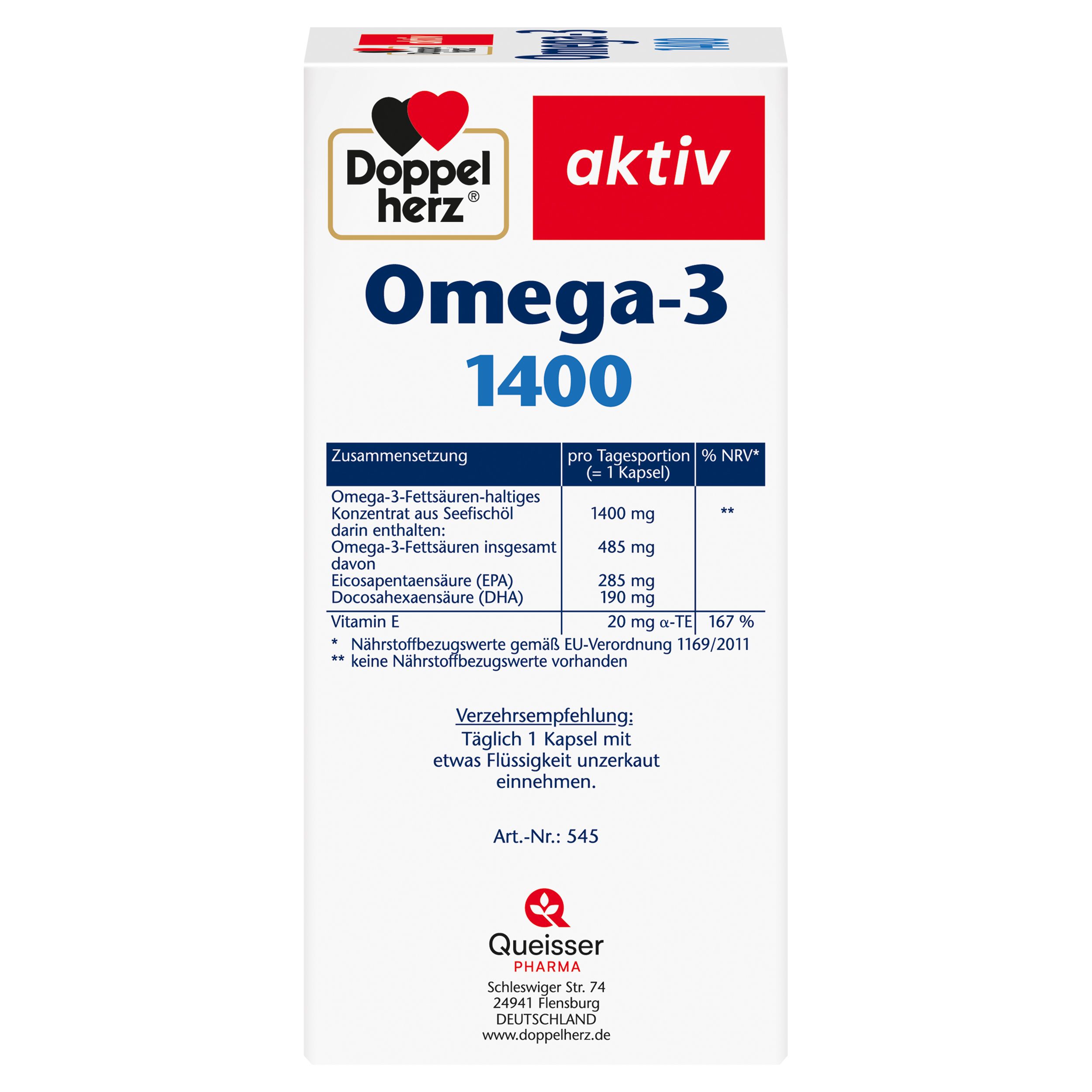 Doppelherz Omega 3 1400 2x120 St Shop Apotheke