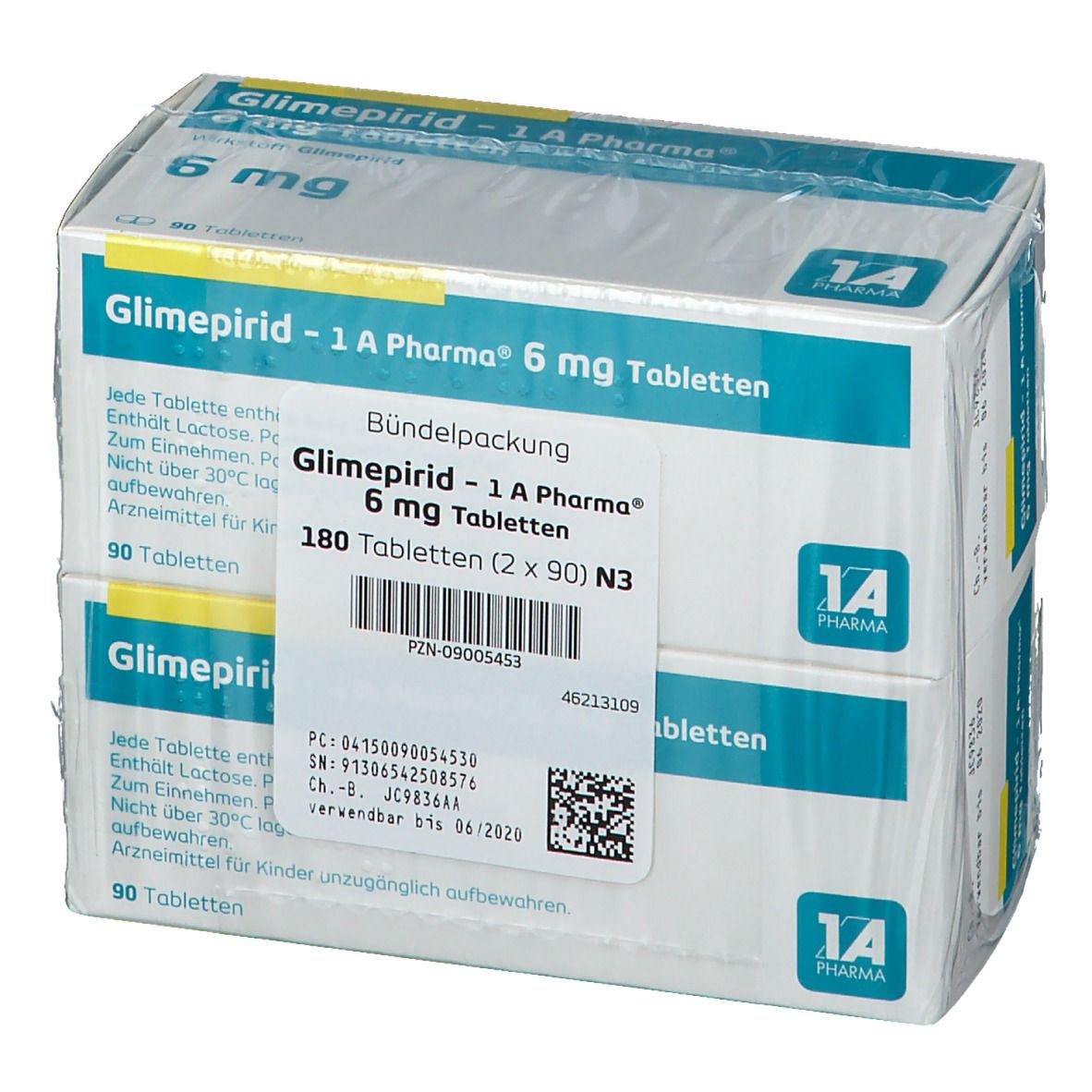 Glimepirid 1A Pharma 6Mg 180 St Mit Dem E Rezept Kaufen Shop Apotheke