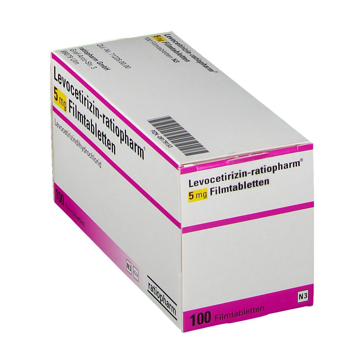 Levocetirizin Ratiopharm Mg Filmtabletten St Mit Dem E Rezept