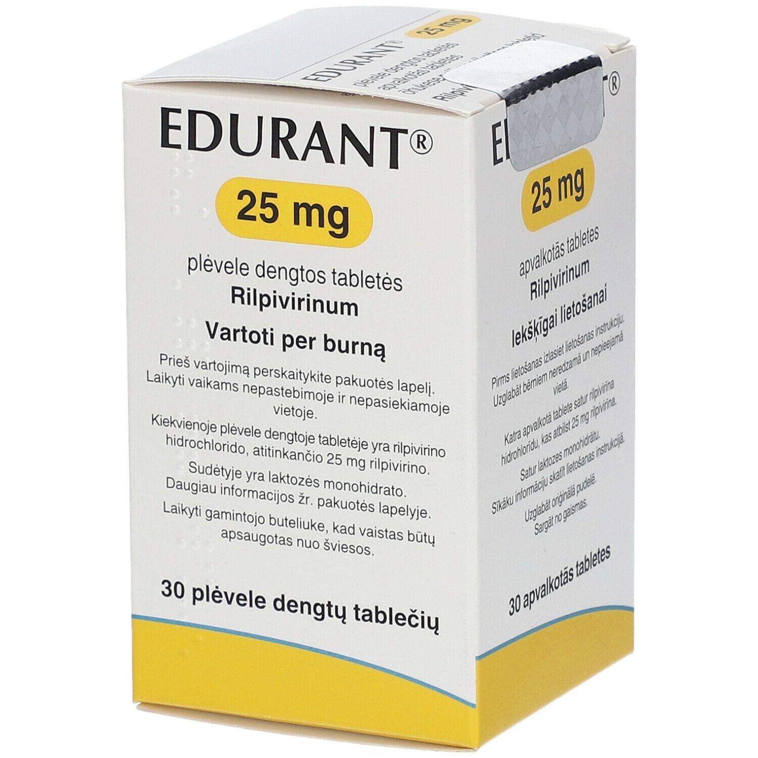 Edurant 25 Mg 30 St Mit Dem E Rezept Kaufen Shop Apotheke