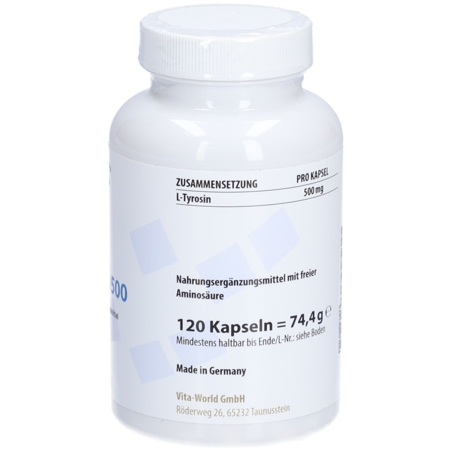 Vitaworld TYROSIN 500 Mg Kapseln 120 St Shop Apotheke