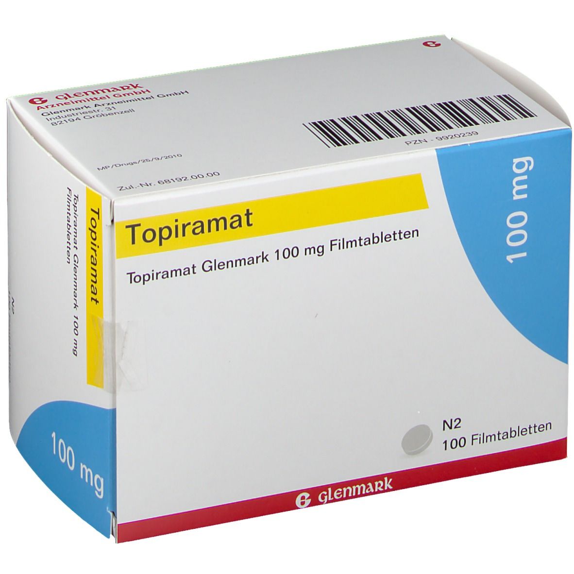 Topiramat Glenmark 100 Mg 100 St Mit Dem E Rezept Kaufen Shop Apotheke