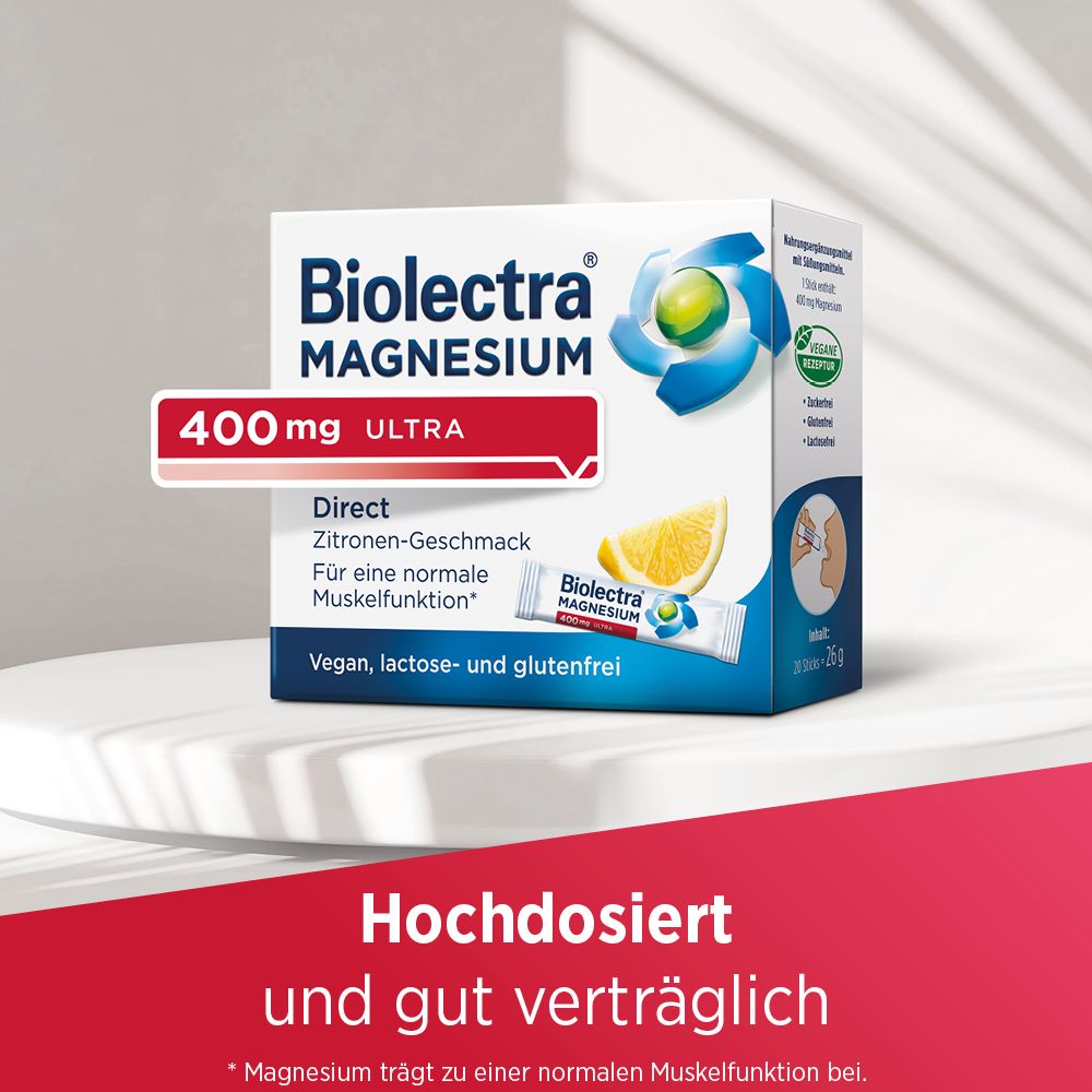 Biolectra Magnesium Ultra Direct Mg Zitrone St Shop Apotheke