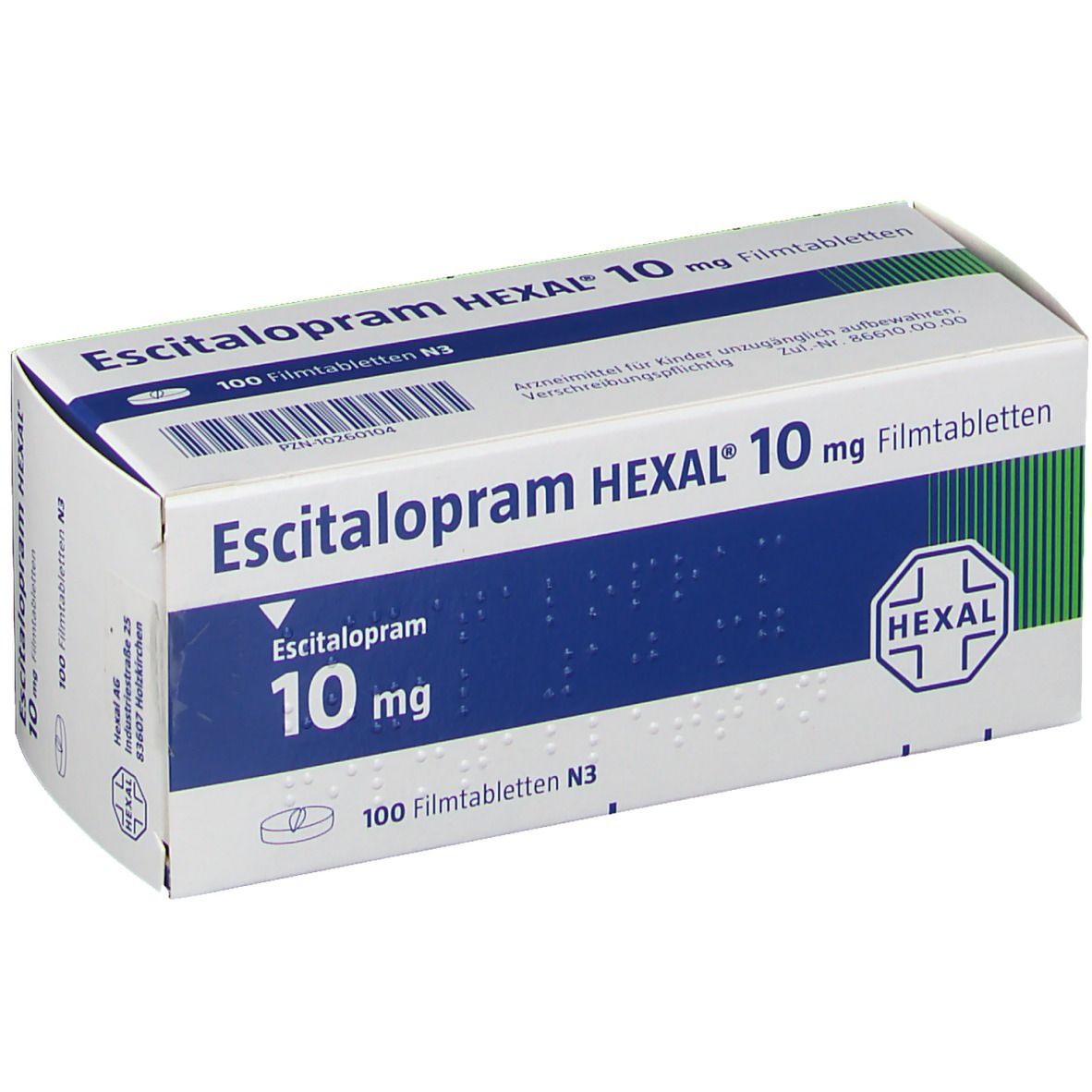 ESCITALOPRAM HEXAL 10 Mg Filmtabletten 100 St Mit Dem E Rezept Kaufen