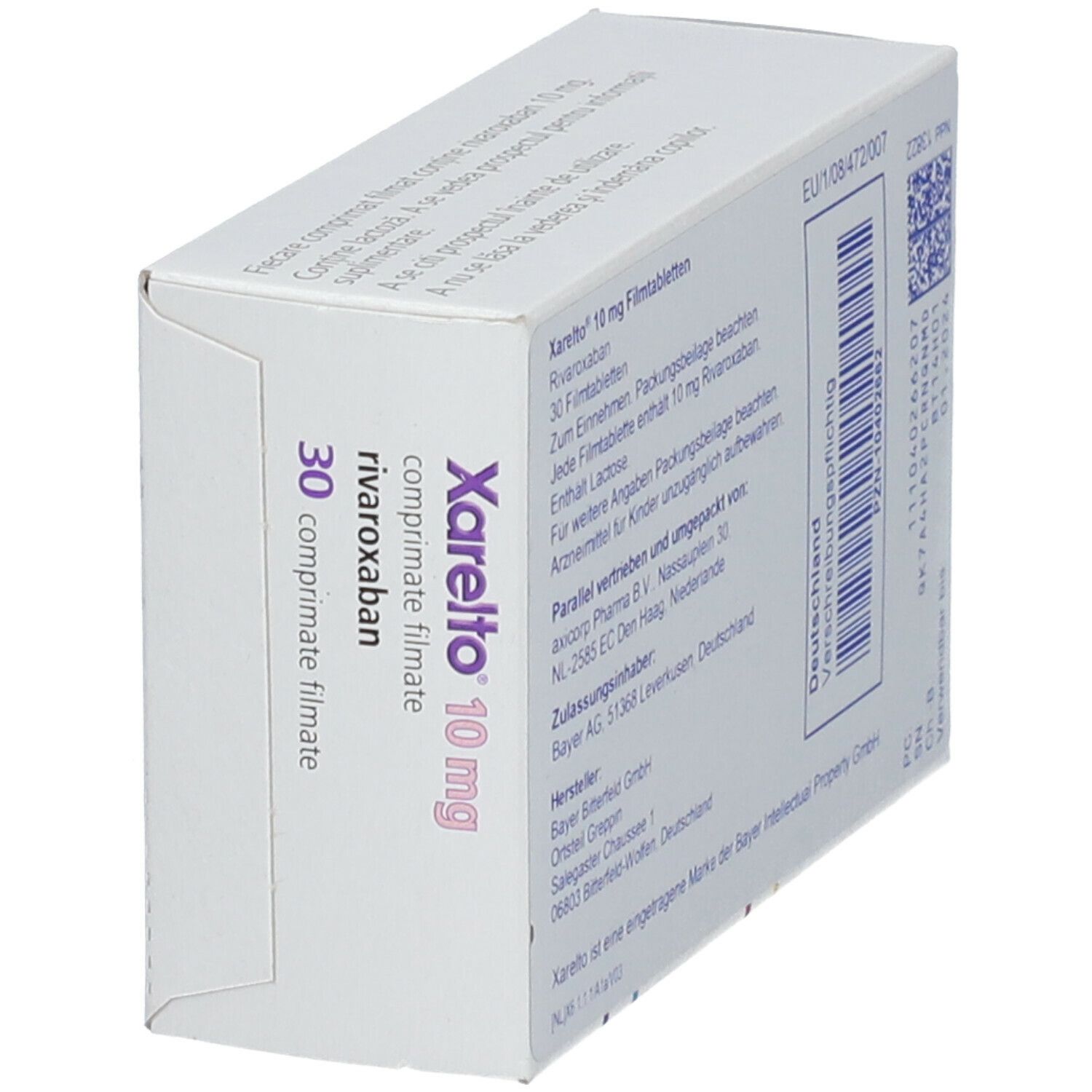 Xarelto 10 Mg 30 St Mit Dem E Rezept Kaufen Shop Apotheke